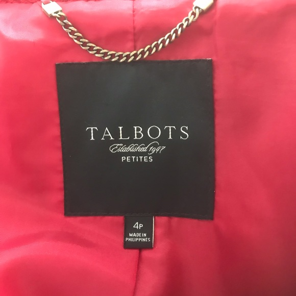 Talbots Dark Red Double Breasted Peacoat Style Coat - Picture 5 of 5